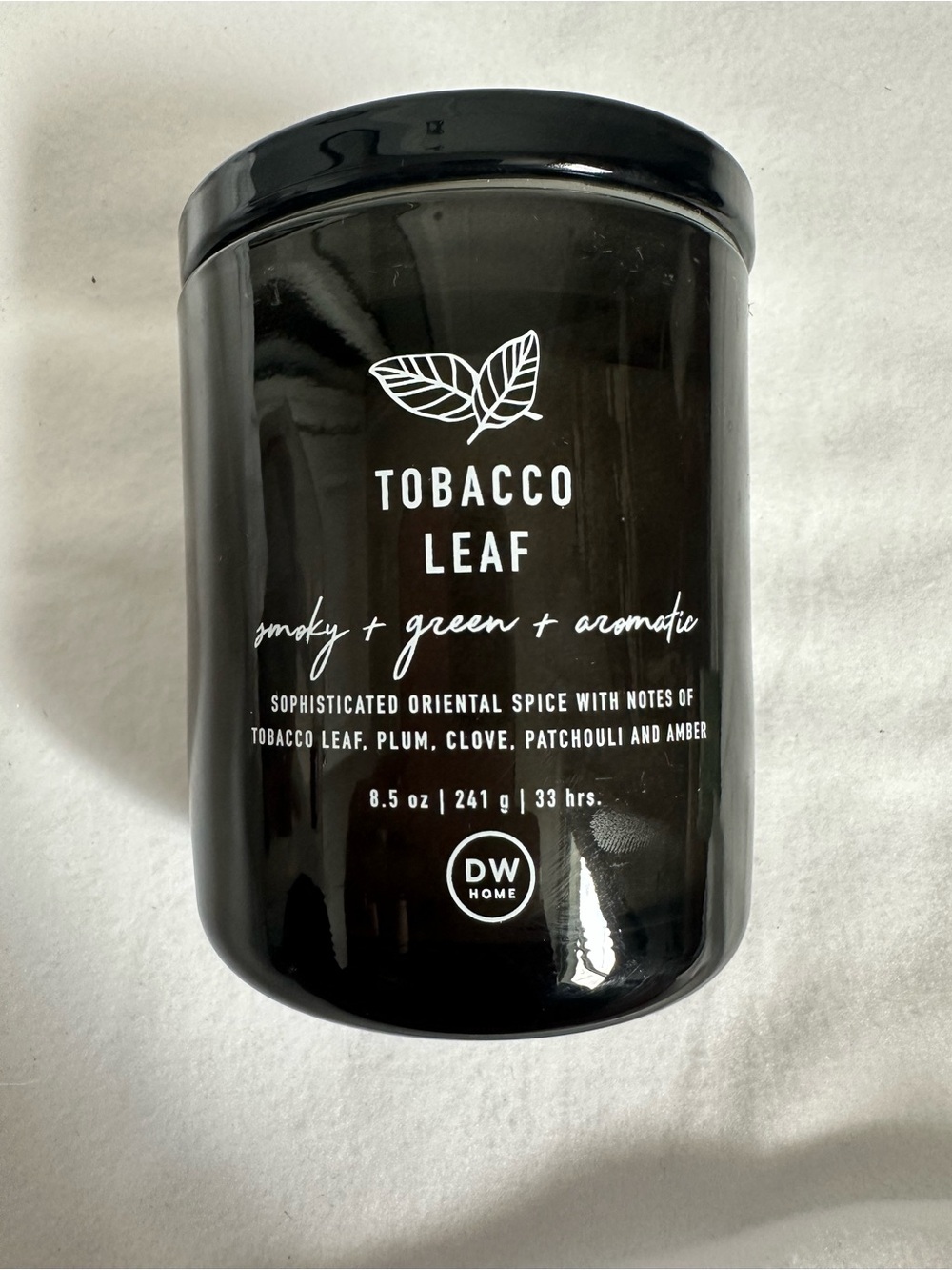 DW Home Tobacco Leaf Candle - Black